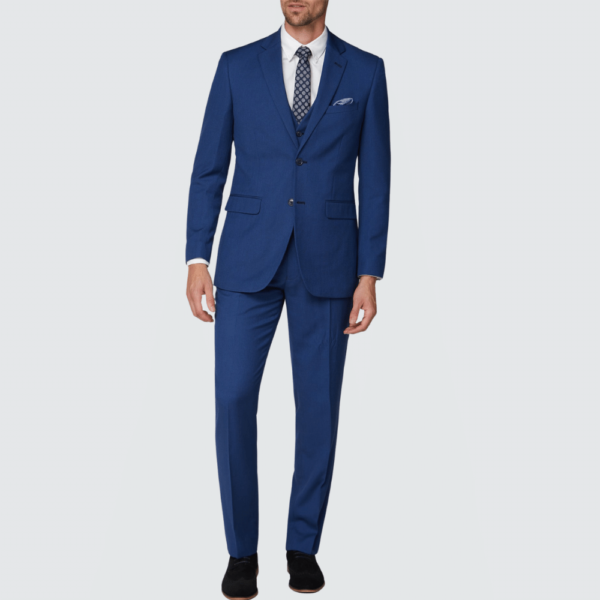 The Gentlemen Slim Fit Blue 2 Piece Suit For Men - Image 2