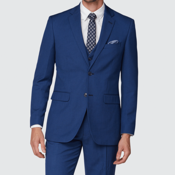 The Gentlemen Slim Fit Blue 2 Piece Suit For Men