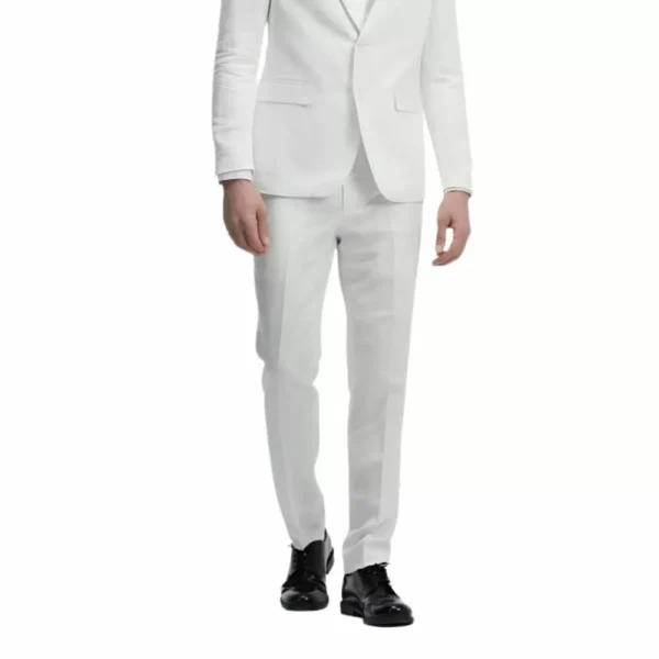White Formal Two Piece Tuxedo Suit for Men - Image 6