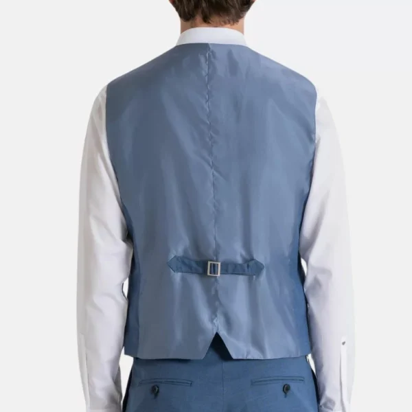 Modern 3 Piece Suit Blue Slim Fit Suits, Two Button Suit , Wedding Suits - Image 3