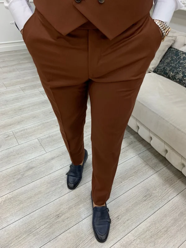 Men’s Dark Brown 3 Piece Suit - Image 2