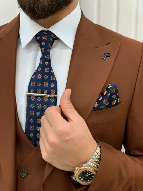 Men’s Dark Brown 3 Piece Suit - Image 4