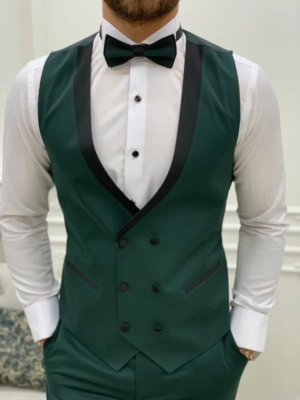Classy Three Piece green Men's Suit for Wedding - Image 2