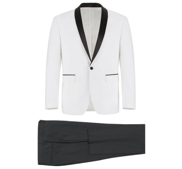 Men's Slim Fit 2-Piece Shawl Lapel Tuxedo Suit
