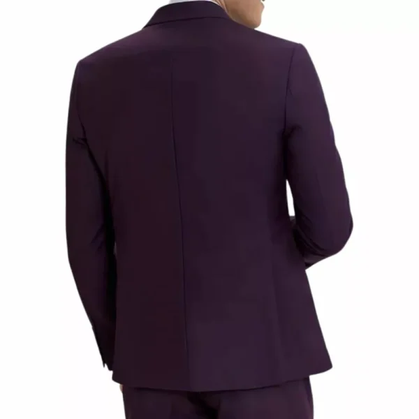 Men’s Three Piece Purple Casual Slim Fit Suit - Image 2