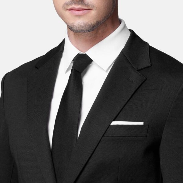 Mens 2 Piece Formal All Black Suit - Image 2