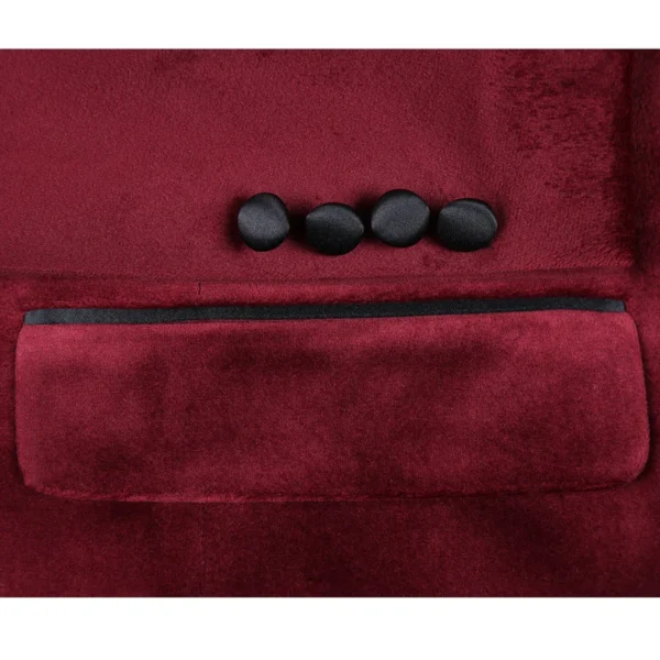 290-8 Men's Slim Fit Stretch Red Tuxedo Blazer - Image 3