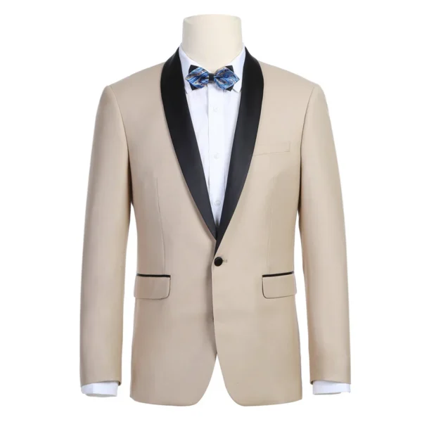 201-3 Men's Slim Fit 2-Piece Shawl Lapel Tuxedo Suit - Image 2