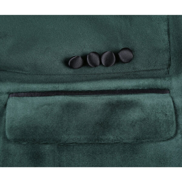 290-9 Men's Slim Fit Stretch Green Tuxedo Blazer - Image 3