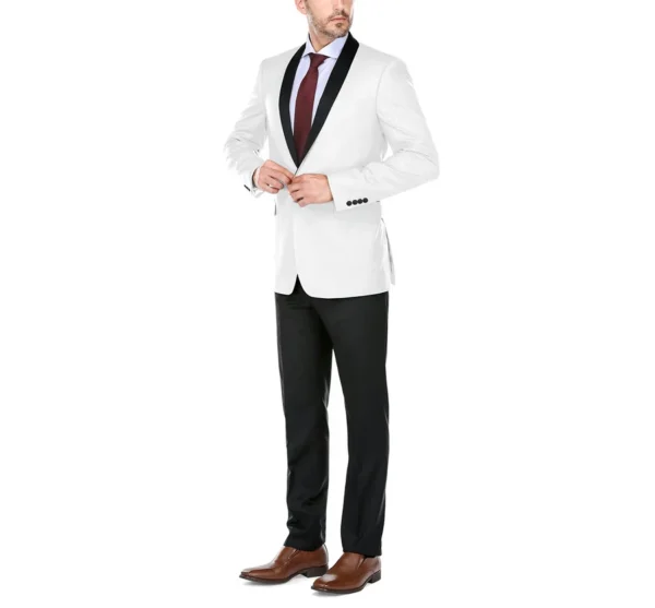 Men's Slim Fit 2-Piece Shawl Lapel Tuxedo Suit - Image 2