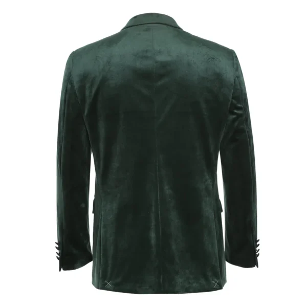 290-9 Men's Slim Fit Stretch Green Tuxedo Blazer - Image 5