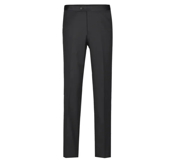 Men's Satin Notched Lapel 2-Piece Black Wool Tuxedo - Image 4