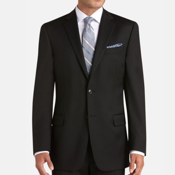 Classic Three Piece Black Slim Fit Suit For Mens - Image 6