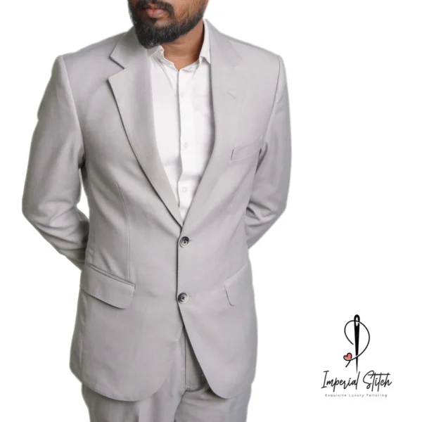 Slim Fit Designer Two Piece Sky Blue Men's Suit For Wedding - Image 5