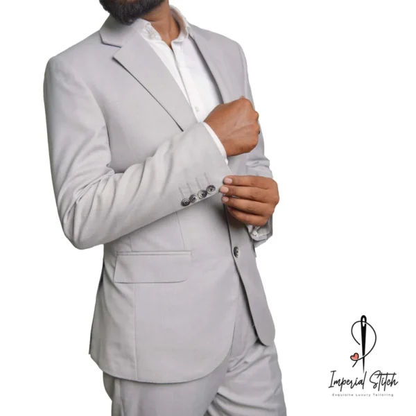 Slim Fit Designer Two Piece Sky Blue Men's Suit For Wedding