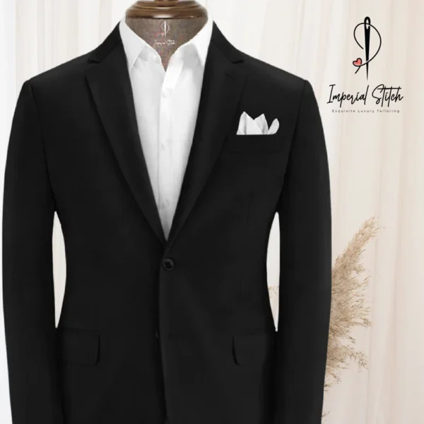 Black Chino Suit Men's Traditional Three Piece - Image 4