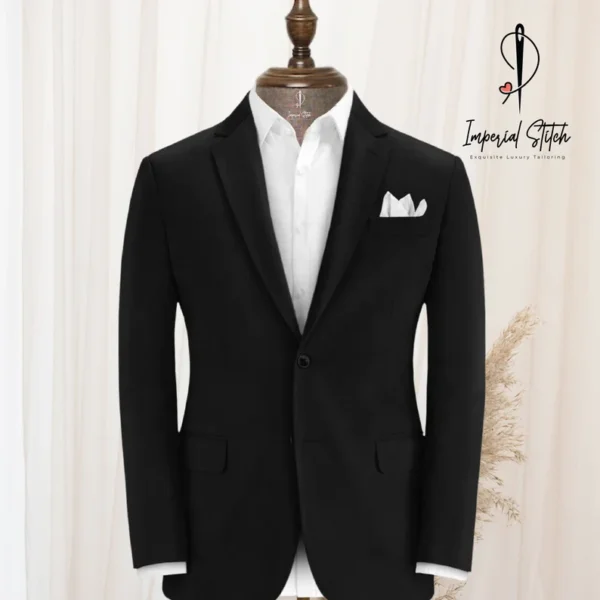 Black Chino Suit Men's Traditional Three Piece - Image 3