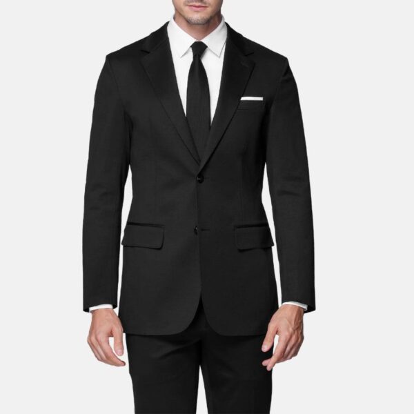 Mens 2 Piece Formal All Black Suit