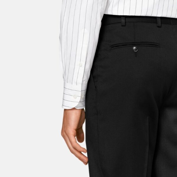 Classic Three Piece Black Slim Fit Suit For Mens - Image 4