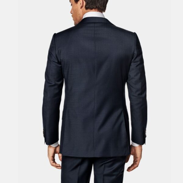 Classic Navy Blue Mens Three Piece Suit - Image 4