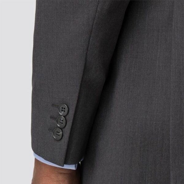 Charcoal Grey Tailored Fit Mens Three Piece Suit - Image 4