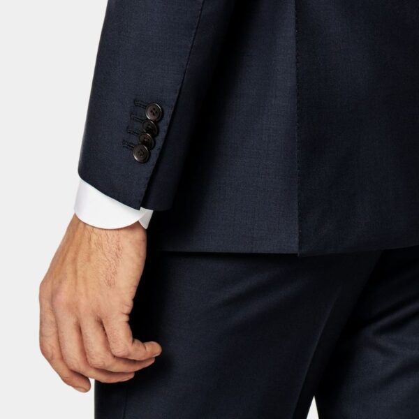 Classic Navy Blue Mens Three Piece Suit - Image 6