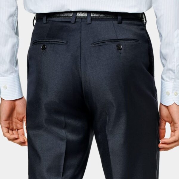 Classic Navy Blue Mens Three Piece Suit - Image 2