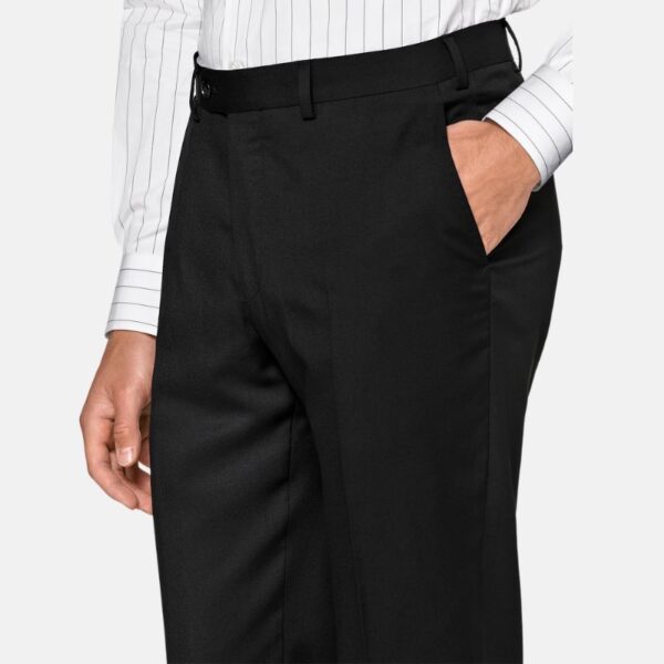 Classic Three Piece Black Slim Fit Suit For Mens - Image 5