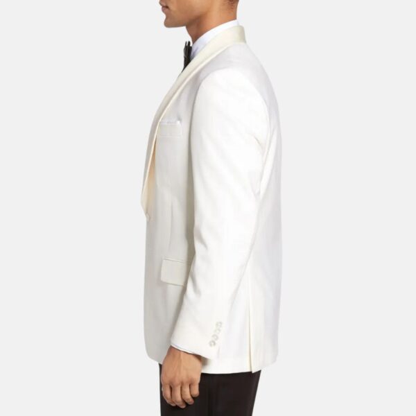 White Shawl Lapel Tuxedo Mens 2 Piece Suit - Image 5